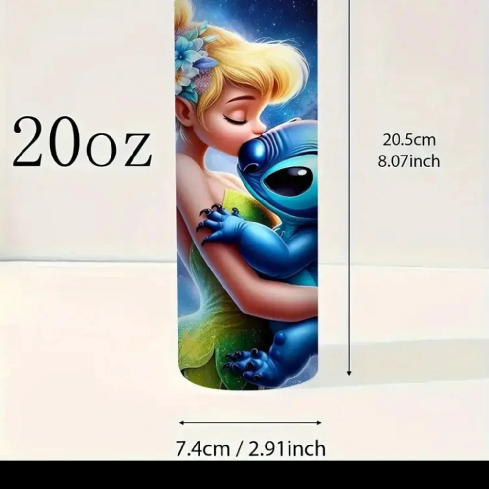 Stitch And Tinkerbell Stainless Steel 20 Oz Tumbler